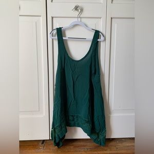 Free people draped tank top with lace detail